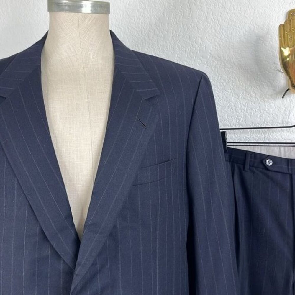 Brioni Clappers VTG Pinstriped Cashmere Wool 2 Pc 2 Button Suit suit - Picture 3 of 14